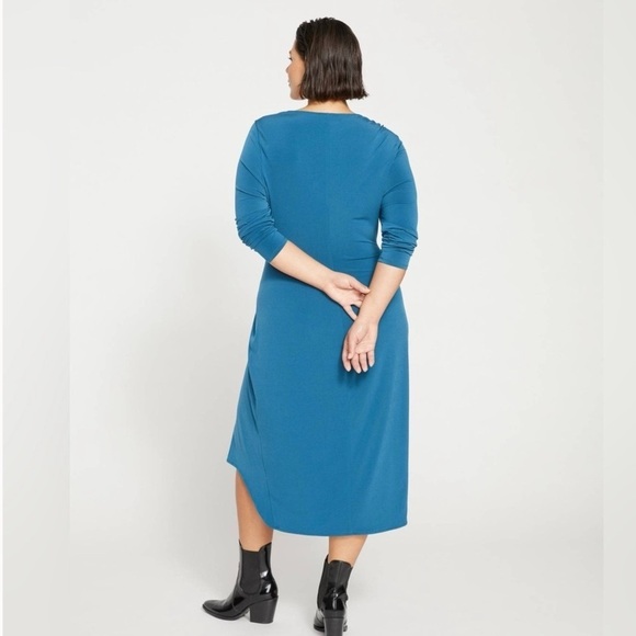 NWT Universal Standard Jersey Cinched Dress in Midnight Rain Sz XS - Picture 4 of 11